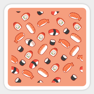 Sushi Salmon-ish background Sticker